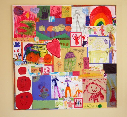 Kids Artwork Collage via simplify101