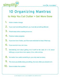 10 organizing mantras