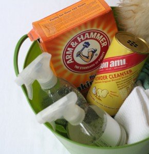 natural cleaning supplies bucket