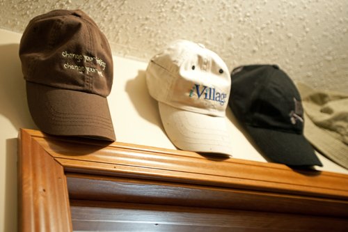 Hats over door