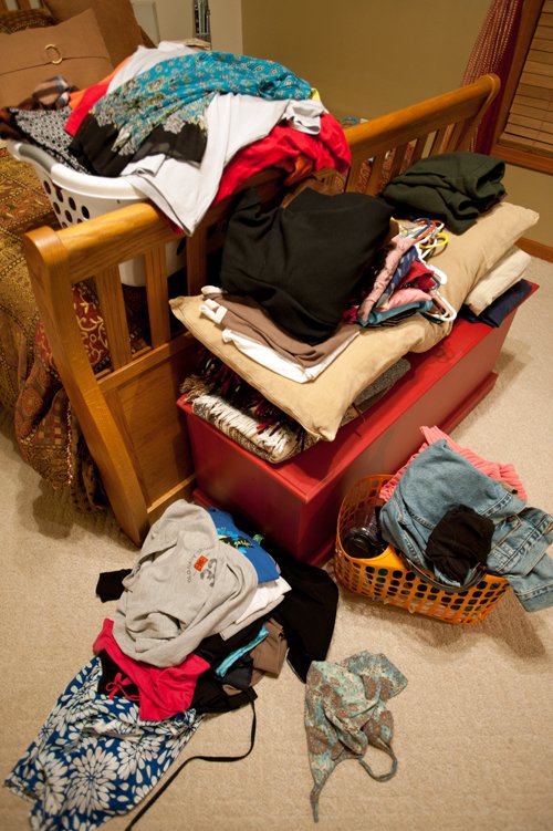 Piled clothes
