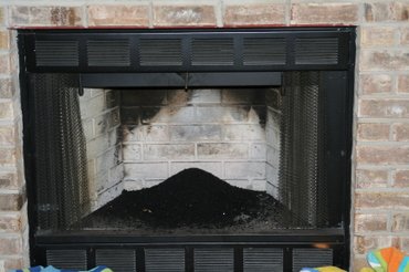 Gunk in fireplace