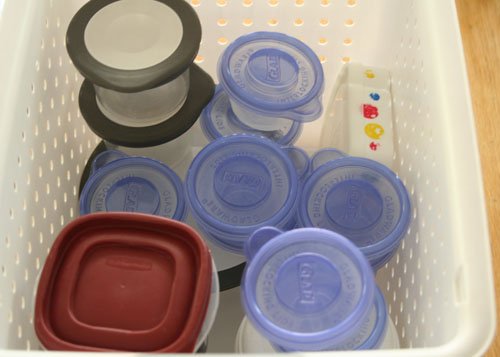Organized food storage containers