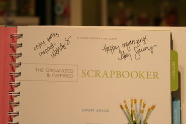 The Organized & Inspired Scrapbooker signed copy