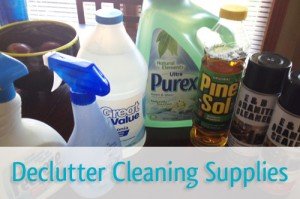 declutter cleaning supplies