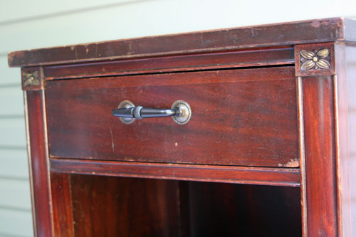 Nightstand Before Drawer Close Up